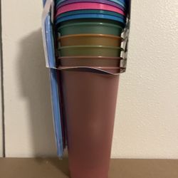  Manna 24 oz Assorted BPA Free Color Changing Tumbler Lid and Straw