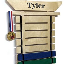 Personalized Taekwondo Belt Display for Martial Arts Belts