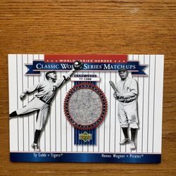 Ty Cobb Honus Wagner  Memorabilia Card