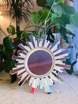 White Sunburst Mirror