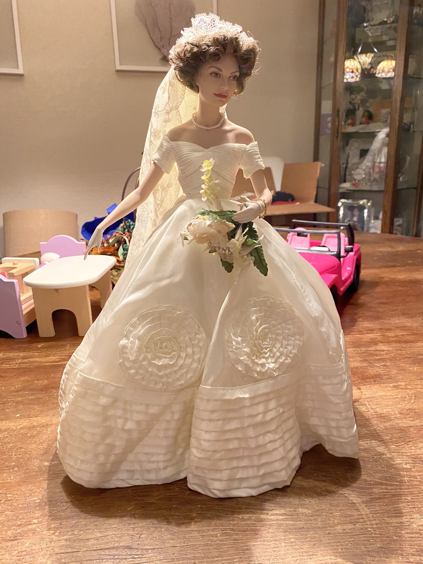 Jackie Kennedy doll with replica wedding dress