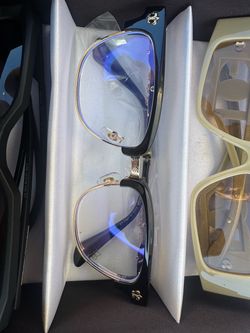 Chrome Hearts Eyeglasses Black Gold Frame