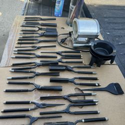 Belson Gold N Hot - Curling Flat Iron Jumbo Stove Kit Set