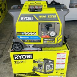 RYOBI 2,300-Watt Recoil Start Bluetooth Super Quiet Gasoline Powered Digital Inverter Generator with CO Shutdown Sensor