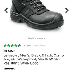Steel Toe Work Boots 7/8/25