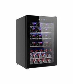 20.3 in. Single Zone 45-Wine Bottles Beverage and Wine Cooler Wine Cooler in Black