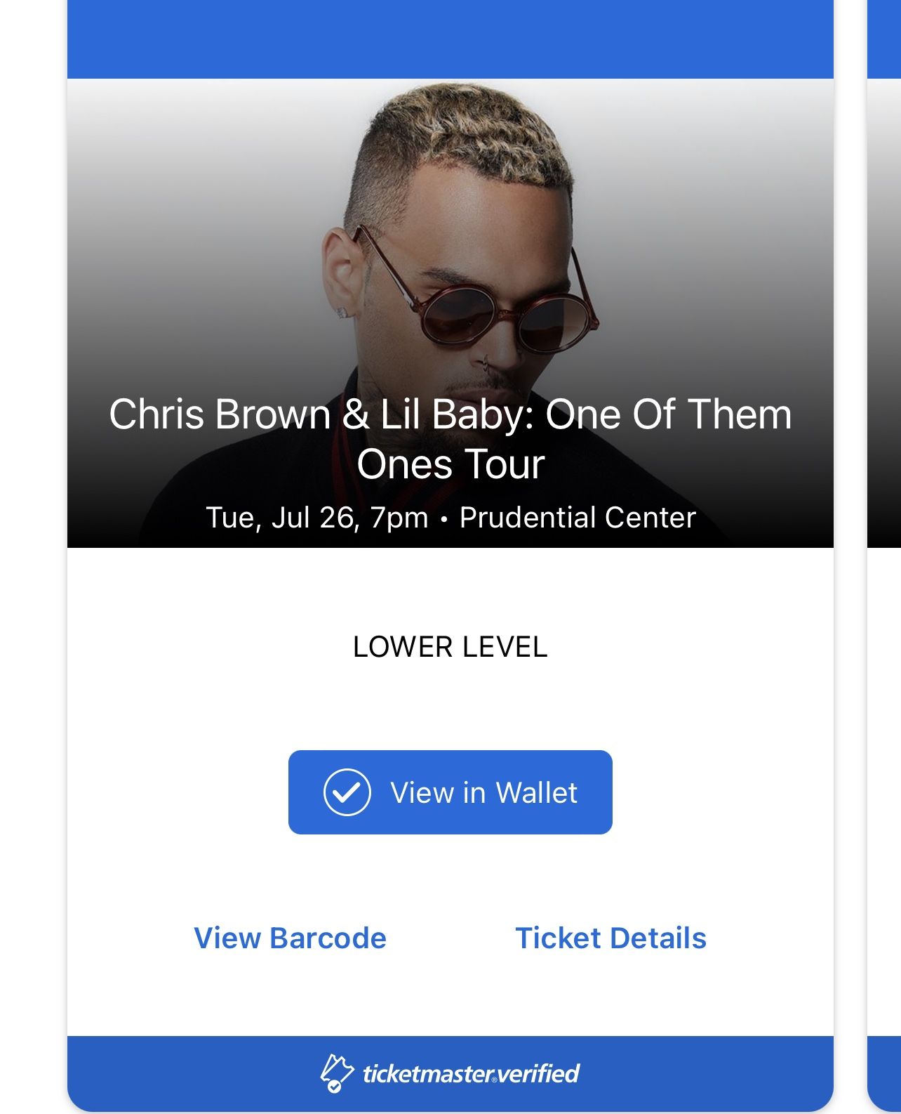 Two Chris Brown Lil Baby Newark Concert Tickets