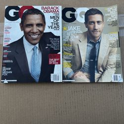 Lot of 2 GQ Magazine May 2010 Jake Gyllenhaal, December 2008 Barack Obama