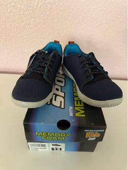 New Skechers navy black size 12 and13
