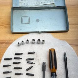 Vintage Multi-Bit Screwdriver and Socket Set