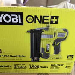 RYOBI ONE+ 18V 18-Gauge Cordless AirStrike Brad Nailer (Tool Only)
