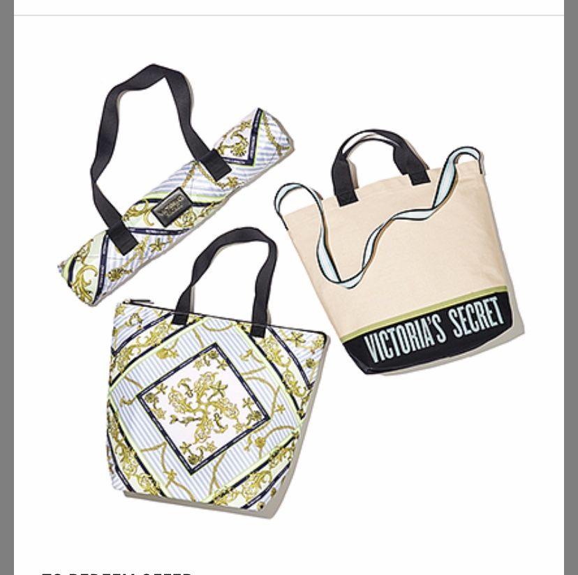 Victoria Secret COOLER TOTE & BLANKET REVERSIBLE COOLER