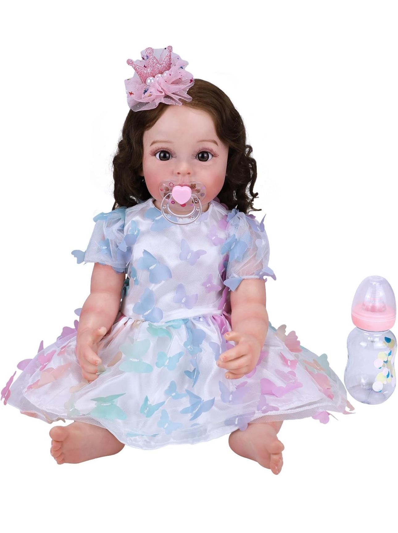 New in box Reborn Baby Dolls, 22” Realistic Newborn Baby Doll with Soft Full Body Vinyl Silicone for Girls, Lifelike Real Life Baby Dolls with Colored