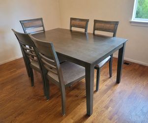 Modern Gray 6-Piece Dining Table Set – $50 OBO
