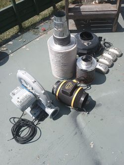 Complete Ventilation Setup – Blower, Filters, Inline Fan, Ionizers – Great for Grow Room or Workshop