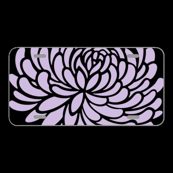 License Plate Novelty Car Front Mum Floral Flower