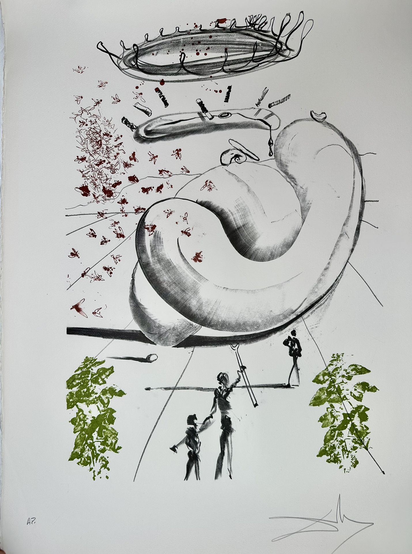 Salvador Dali Personally Signed Lithograph “Moscas” Colibri Suite AUTHENTICATED! Collectibles & Art