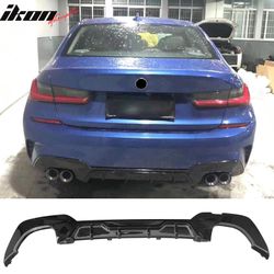 Fits 2019-2022 BMW Pre LCI G20 3 Series Sedan Gloss Black Rear Diffuser M340 Style