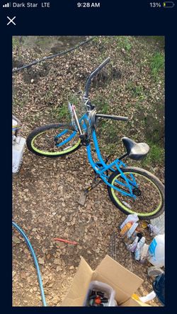 Teen Cruiser Bike With Tire Pump Basket And Heavy Duty Chain Lock 