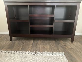 Solid espresso wood console