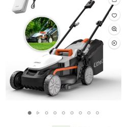new in box Litheli Cordless Lawn Mower, U20 Series 20V Electric Lawn Mowers, 13 Inch, Adjustment Heights, Light Weight, With 4.0Ah Portable Battery,