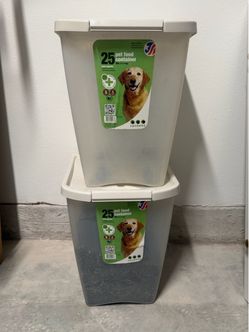 Van Ness 25 lb Pet Food Containers with Wheels – Set of 2
