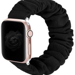 Unopened-Unused- In packaging Christmas birthday gift Compatible with Apple Watch Band 42mm 44mm Soft Floral Fabric Elastic Scrunchies iWatch Band