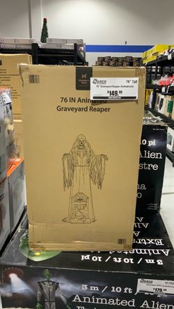 76-Inch Animated Graveyard Reaper Halloween Decoration