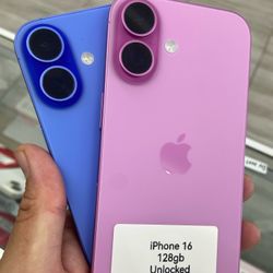 Pink iPhone 16 Unlocked. Cash Or $50 Down W Approval 