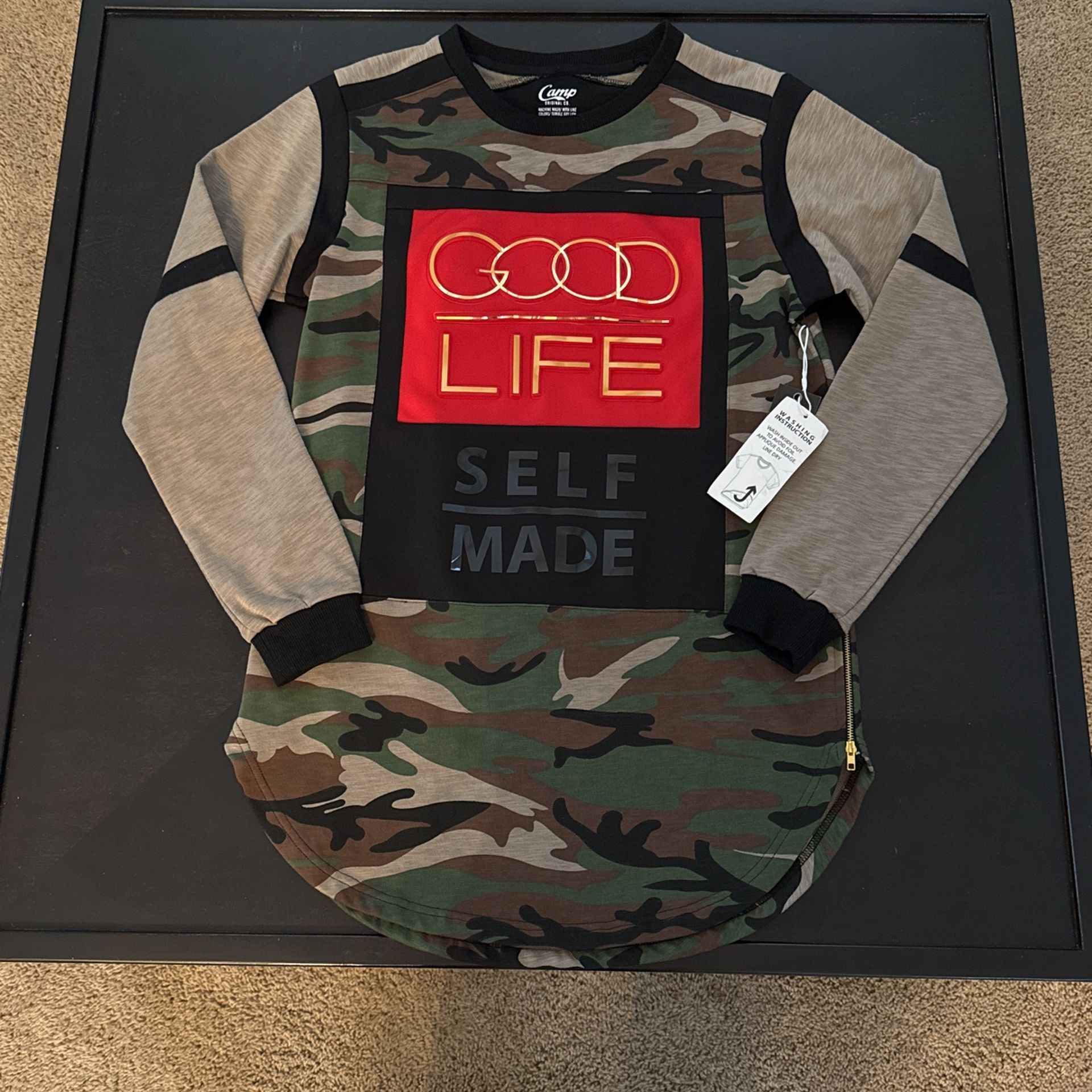 NWT Camp Original Camo Long Sleeve Shirt