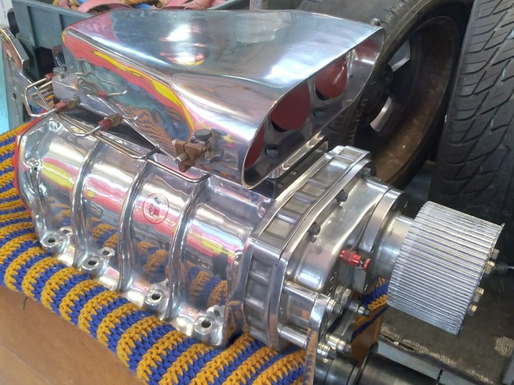 RARE!! (Read Ad) Vintage Enderle BLOWER SETUP All Applications Supercharger Fuel Injection Small