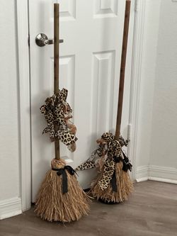 2 Halloween witches brooms 45 inches