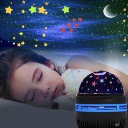 Rotating Galaxy Projector Starry Sky LED Black Night Light  Planetarium Children Bedroom Starlight G