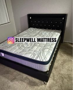 New queen bed frame with MATRESS