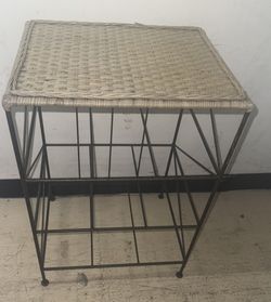 Vintage Iron Rattan Shelf 
