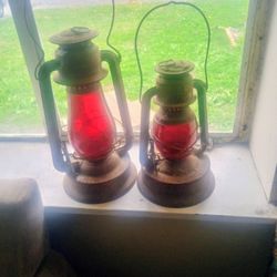 Vintage Dietz Red Lanterns