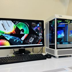 NEW ASROCK Gaming PC 6 Core I5 @2,8 GHz. AMD RADEON R9 270X. 128G M2 NVme/1T HDD, 12G DDR4. WIFI. Bluetooth. C Port. USB3, 650W PSU. 24”Monit, Win11 P
