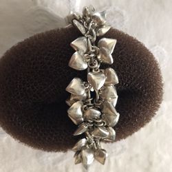 Pulcera De Corazón.  De Plata 925.  