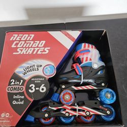 kids' inline-quad combo skates, Size 3-6