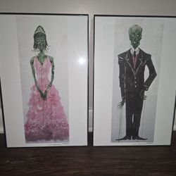 Unique Zombie Bride And Groom Printed Art