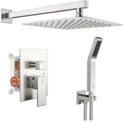 SR SUN RISE 12 Inches Bathroom Luxury Rain Mixer Shower Combo Set