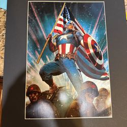 artistic print featuring Captain America 16x20