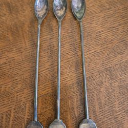3 vintage STERLING Ice Teaspoons