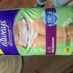 Always Discreet Women Underwear Size Large 28 Count 