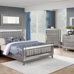 New Queen Bedroom Set ( Queen Bed, Dresser, Mirror And 1 Nightstand ) Mattress Sold Separately 