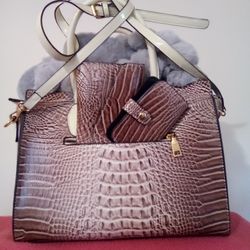 Stunning New Three Piece Purse Collection With New Plush Shoes Sz 7&1/2-8