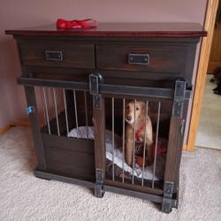 Wood Dog Crate Cage Large