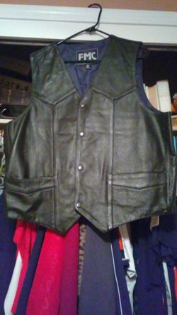 Black biker vest/vest