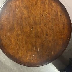 Pedestal Table Wood,  18”  Across, 24” Tall