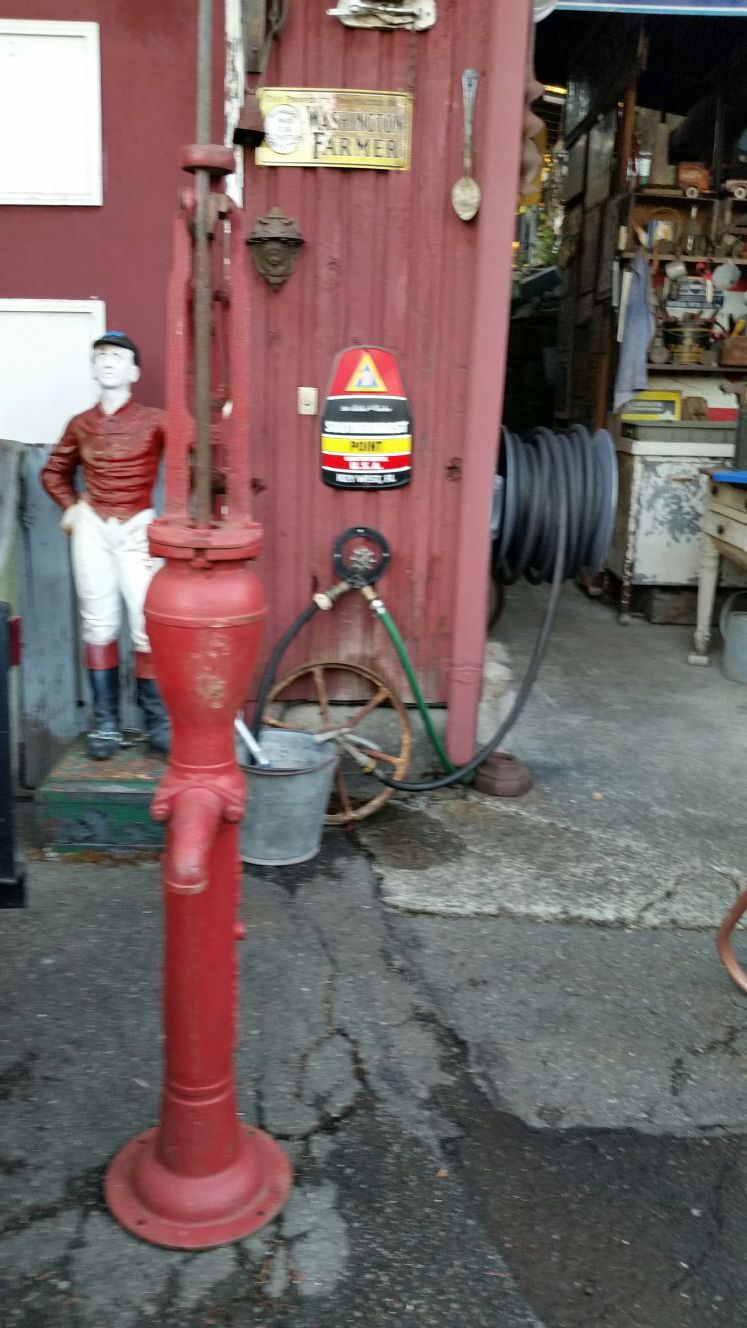 Vintage red jacket water pump